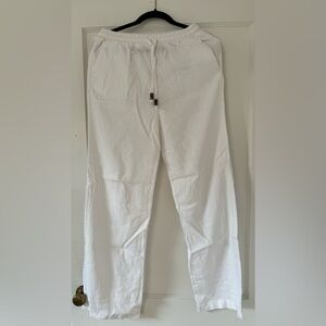 Linen blend pants